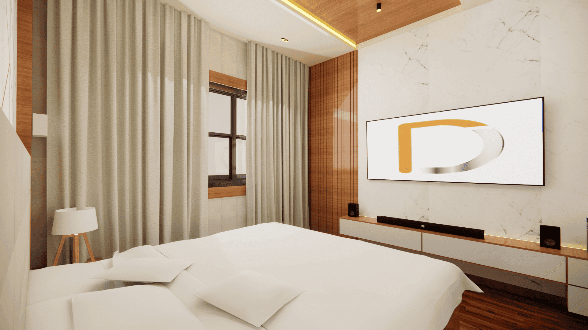 Luxury Master Bedroom Interior – Green Valley Residence — Architecture